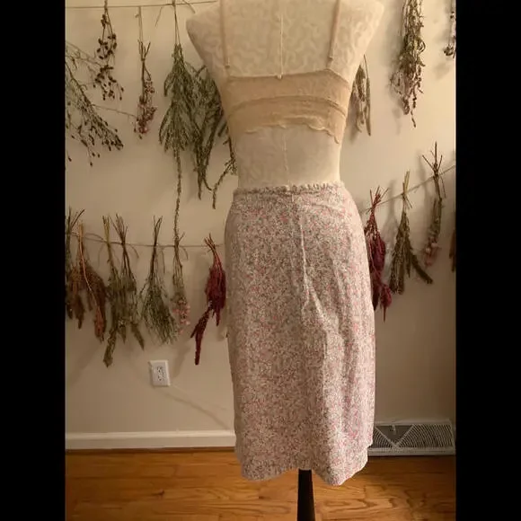 Ditsy Floral Cotton Stretch Gap Skirt - Picture 5 of 9